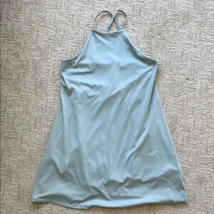 MADEWELL Light Blue Halter Fitness Dress